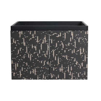 23.38" Yellow Black Plywood Bathroom Door Panel
