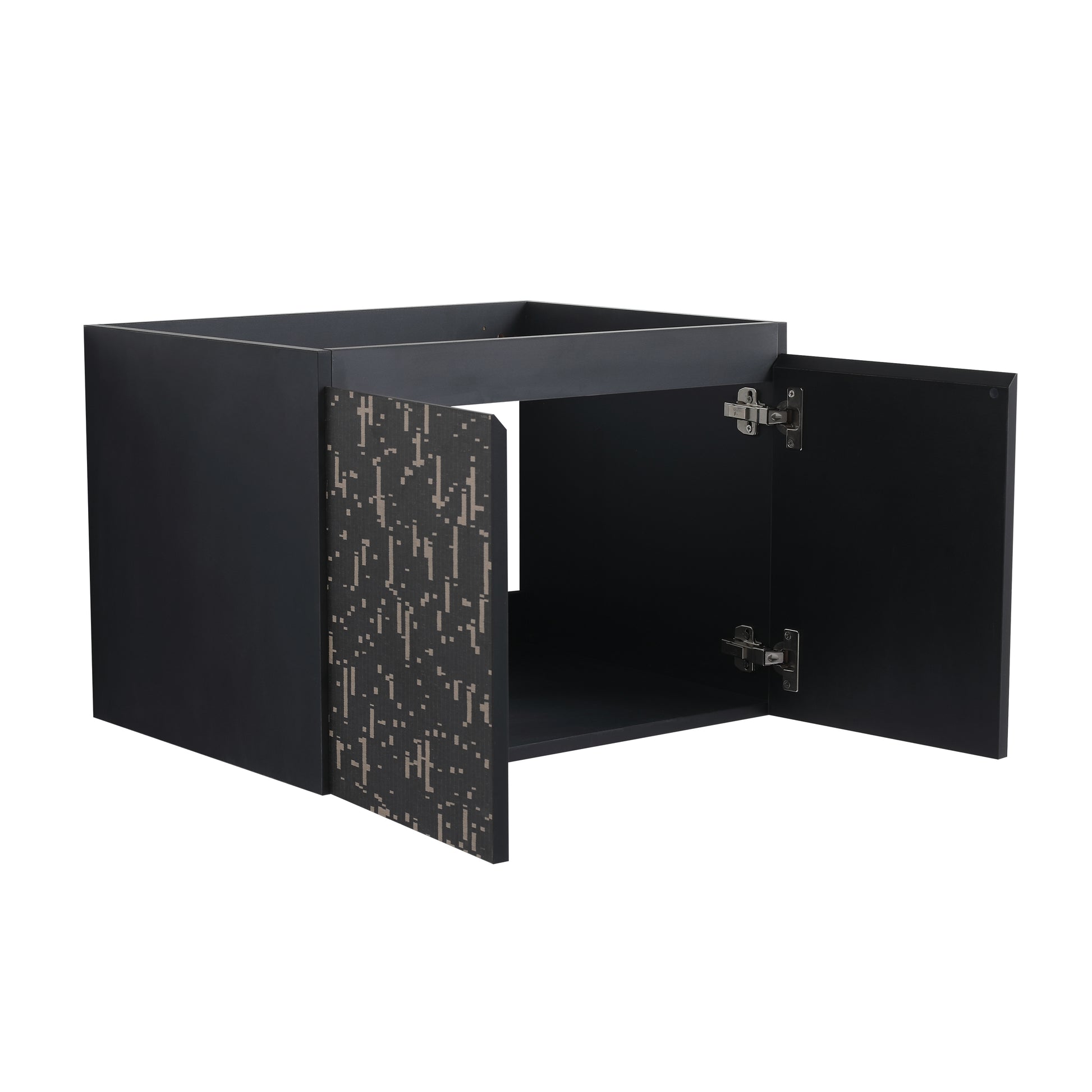 23.38" Yellow Black Plywood Bathroom Door Panel