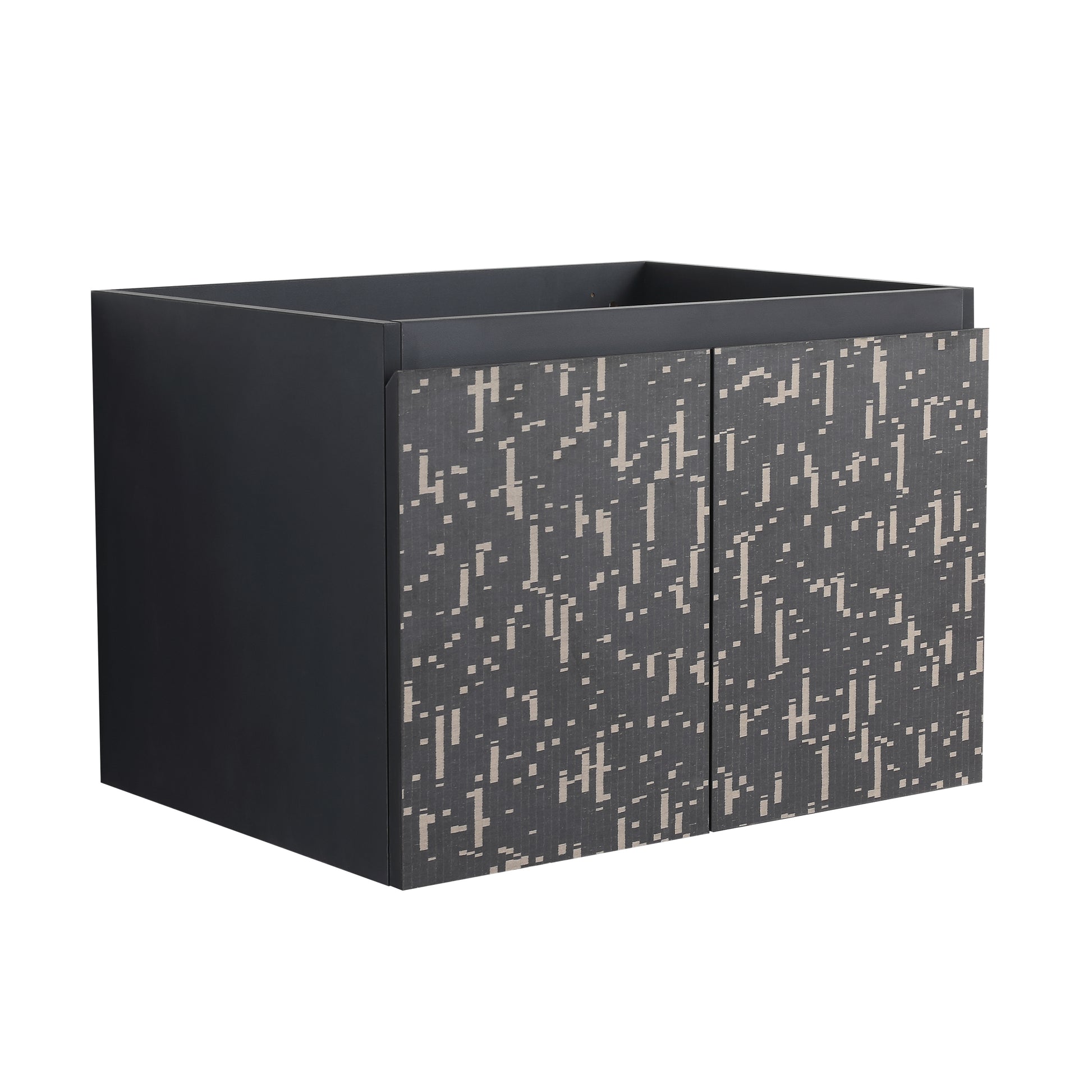 23.38" Yellow Black Plywood Bathroom Door Panel