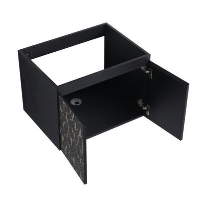 23.38" Yellow Black Plywood Bathroom Door Panel
