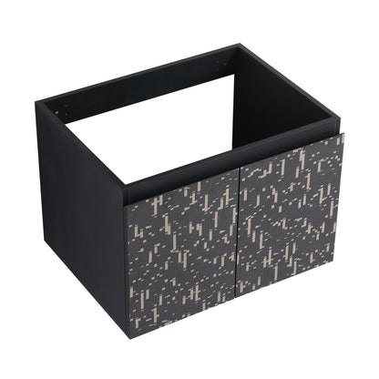 23.38" Yellow Black Plywood Bathroom Door Panel