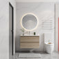 36" Wall-Mounted Bathroom Vanity With Ceramic Sink, 2-Soft Close Drawers, KD-Package