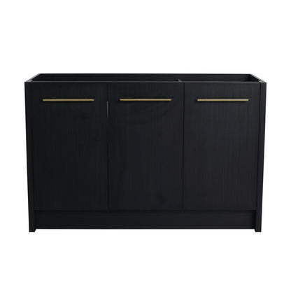 Black Chestnut Bathroom Vanity - 46.88 Inch Freestanding