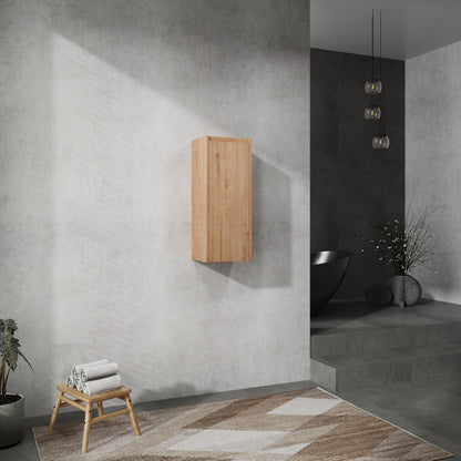 Bathroom Wall Mounted Cabinet 1 Drawer Oak