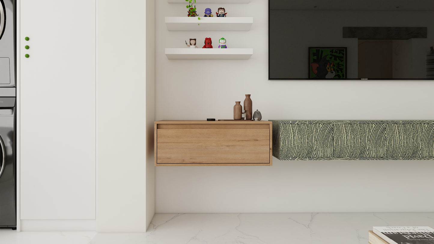 Imitative Oak Bathroom Vanity Cabinet - Assembled
