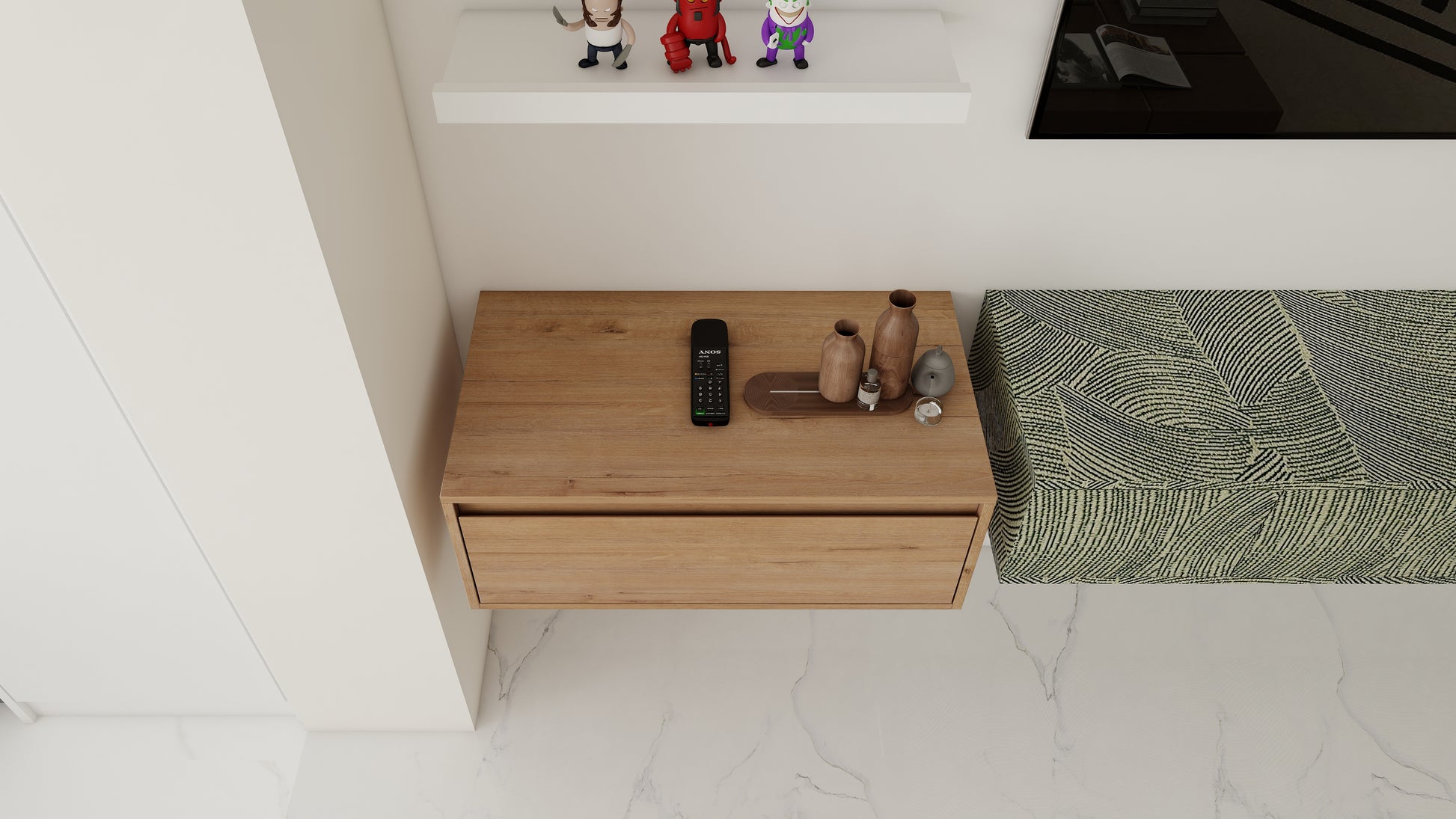 Imitative Oak Bathroom Vanity Cabinet - Assembled