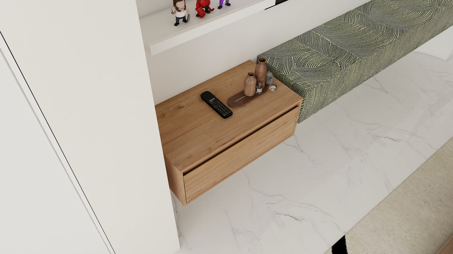 Imitative Oak Bathroom Vanity Cabinet - Assembled