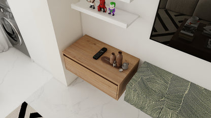 Imitative Oak Bathroom Vanity Cabinet - Assembled
