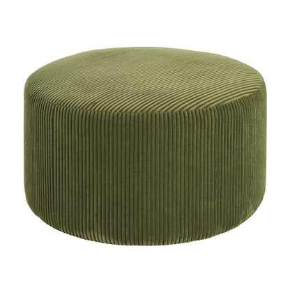 Velvet Round Ottoman