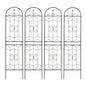 4-Pack 86.7-Inch Black Metal Garden Trellis Set for Climbing Plants and Flowers