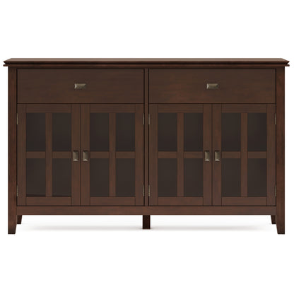 Artisan Solid Wood Large 4 Door Sideboard Buffet in Russet Brown