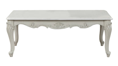 Tuscan Traditional Style Coffee Table made with wood in Silver