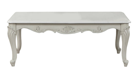 Tuscan Traditional Style Coffee Table made with wood in Silver