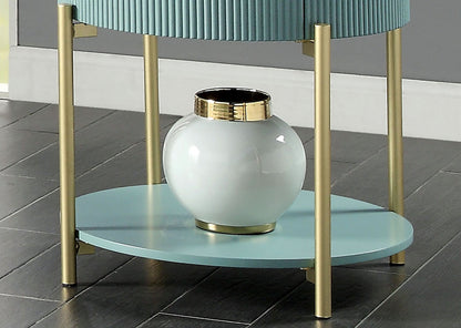 Teal Metal End Table - 23" Contemporary Living Room Table