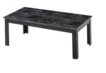 3pc Traditional Gray Wood Coffee Table Set - Rectangular & Square