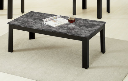 3pc Traditional Gray Wood Coffee Table Set - Rectangular & Square