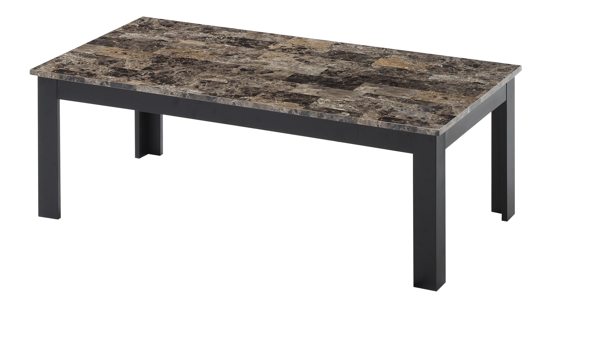 Brown Wood Coffee Table Set - 3 Piece Dining Table for Living Room