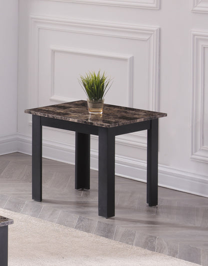 Brown Wood Coffee Table Set - 3 Piece Dining Table for Living Room
