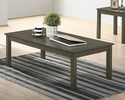 Dark Gray Rectangular Coffee Table Set - 3 Piece Living Room Table