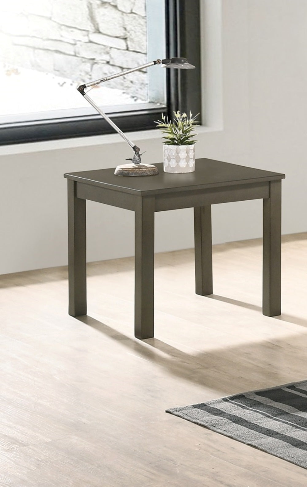 Dark Gray Rectangular Coffee Table Set - 3 Piece Living Room Table