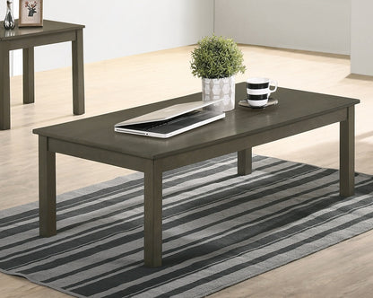 Dark Gray Rectangular Coffee Table Set - 3 Piece Living Room Table