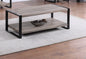 1pc Contemporary Coffee Table with Storage Shelf Rustic Brown Finish Living Room Wooden Furniture