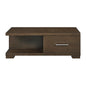Modern Design Cocktail Table Espresso Finish Dovetail Drawer Shelf Contemporary Living Room Wooden Furniture 1pc Coffee Table
