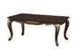 1pc Formal Traditional Coffee Table Dark Cherry Finish with Gold Tipping Elegant Design Living Room Furniture