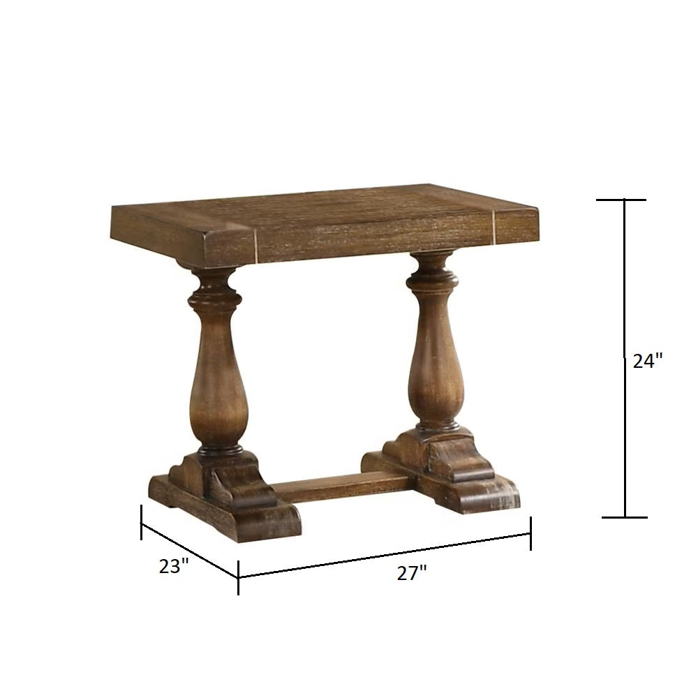 Driftwood Transitional End Table - Living Room Accent