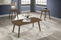 Contemporary 3-Piece Cocktail Set Coffee Table and Two End Tables Walnut Finish Living Room Wooden Furniture