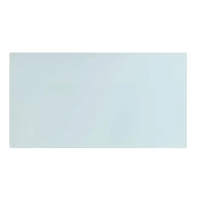 Contemporary White Glass Coffee Table - Silver Stainless Steel Legs