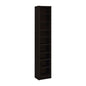 Rectangular 8-shelf Bookcase With 2 Fixed Shelves, Cappuccino