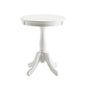 Round Pedestal Accent Table, White