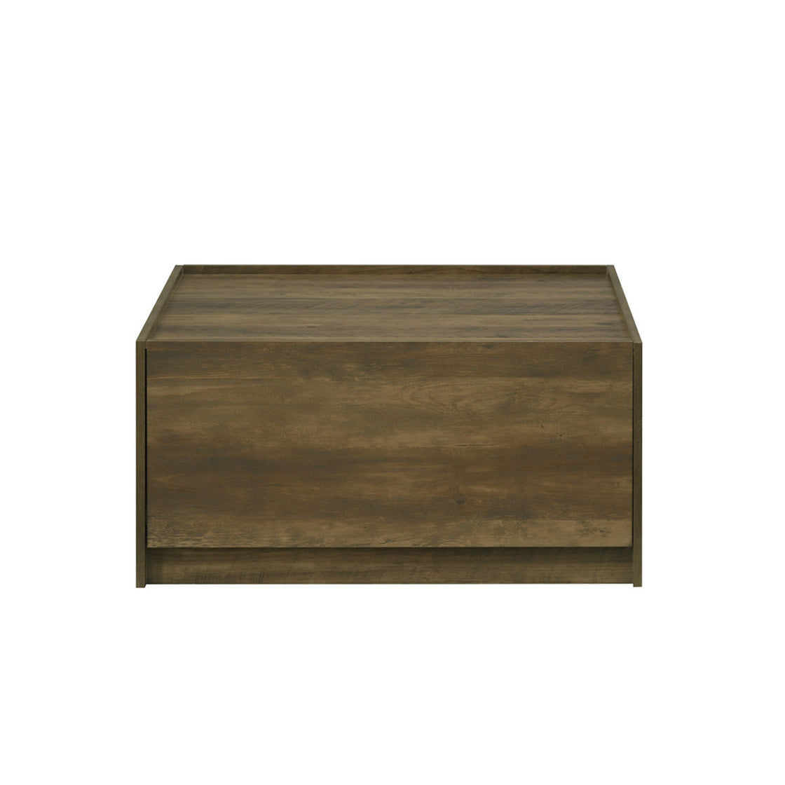 31.5"W Square Coffee Table with 2 Drawers, Oak
