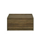 31.5"W Square Coffee Table with 2 Drawers, Oak
