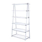 6-Tier Fixed Shelves, White High Gloss and Chrome