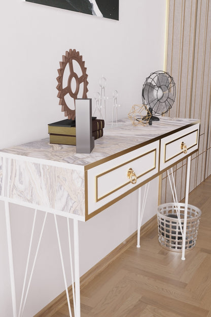 Small White Wood Console Table - 47" x 14"