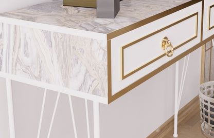 Small White Wood Console Table - 47" x 14"
