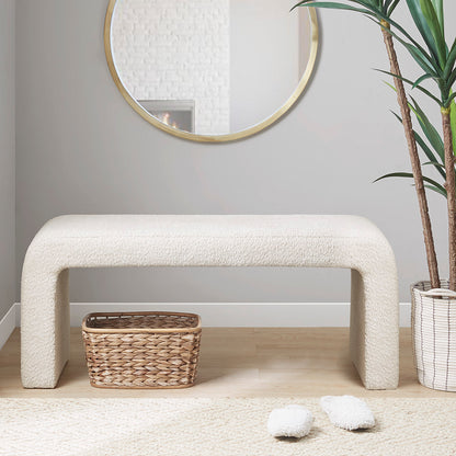 Boucle   Bench Cream 42"W