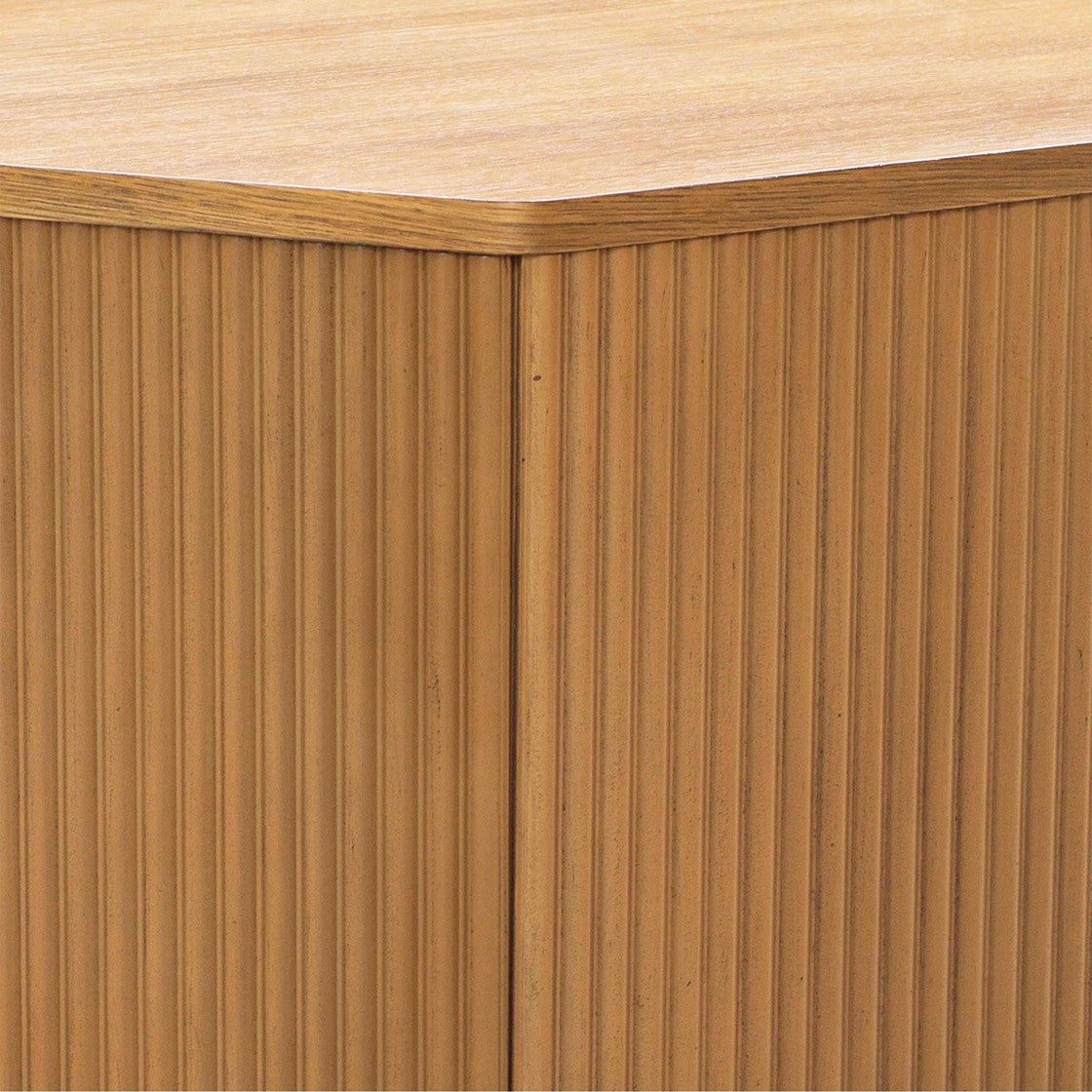 Natural Wood Hexagon Coffee Table - 34" Accent Table for Living Room
