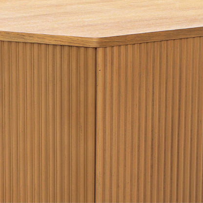 Natural Wood Hexagon Coffee Table - 34" Accent Table for Living Room