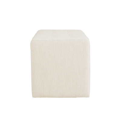 Cream Polyester Storage Bench - 50.5" x 18.5"
