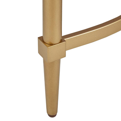 White Gold Wood Console Table - 42.5" Dining Table for Living Room