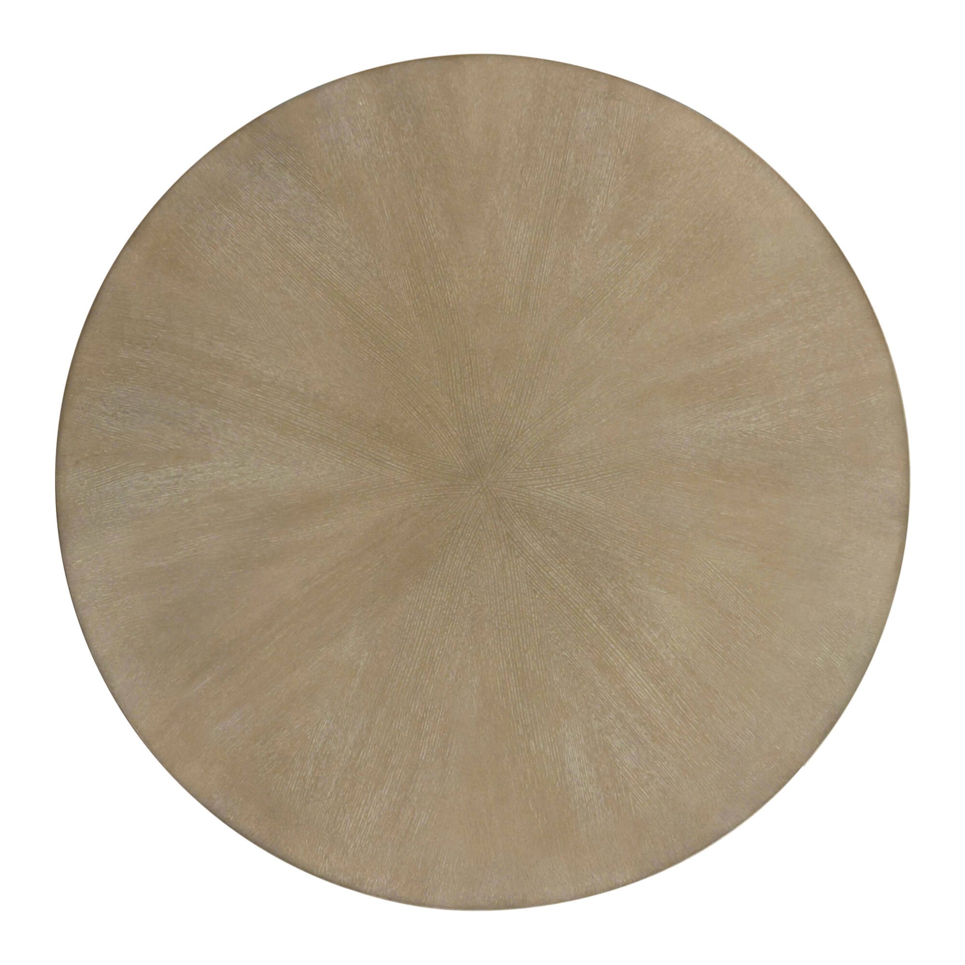 36 Round Natural MDF Coffee Table - Reclaimed Greige for Living Room