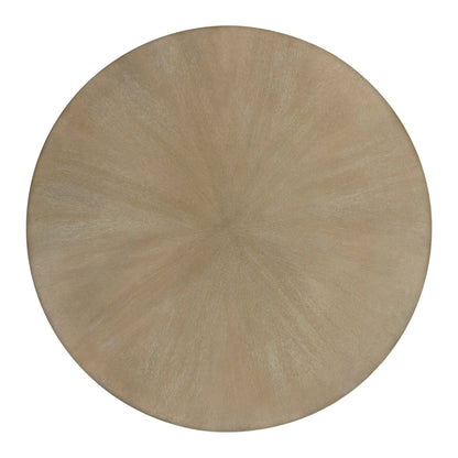 36 Round Natural MDF Coffee Table - Reclaimed Greige for Living Room