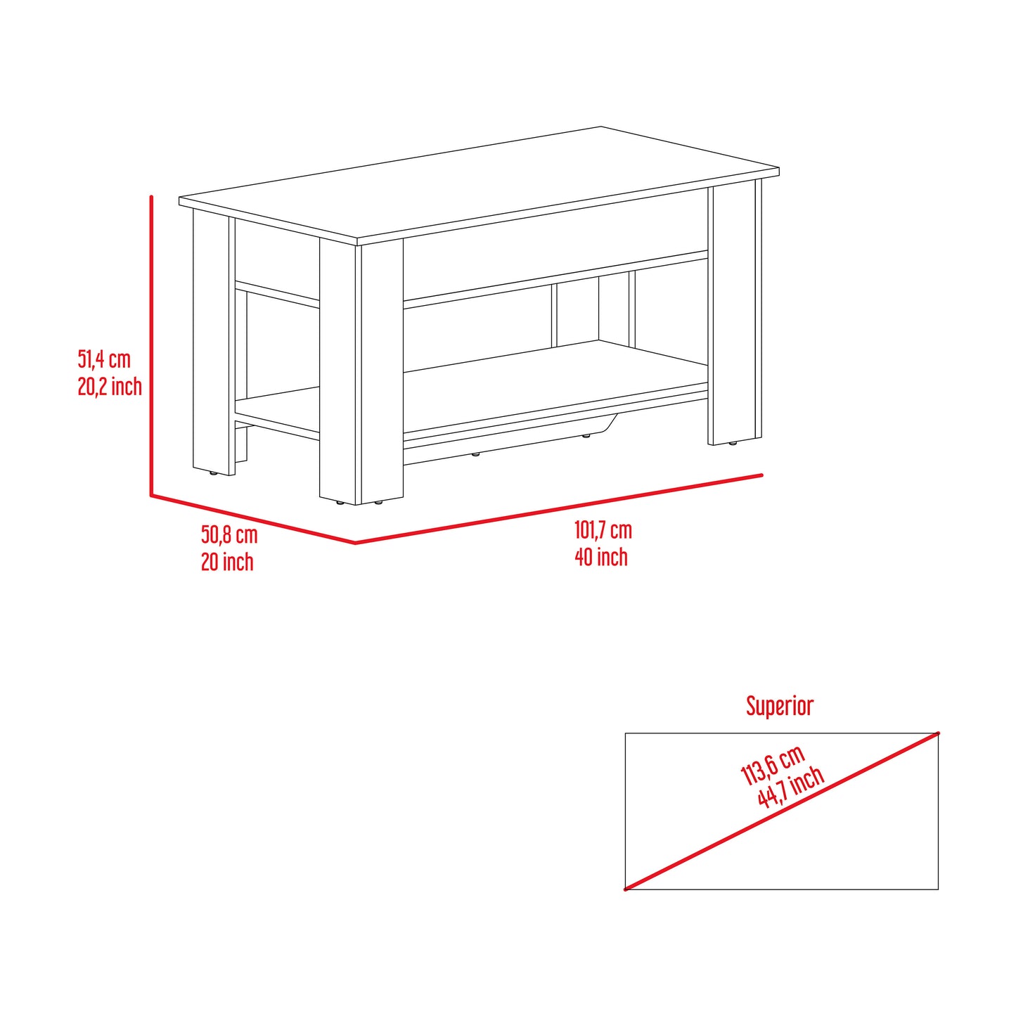 Brown Particle Board Storage Bench with Liftable Top for Living Room