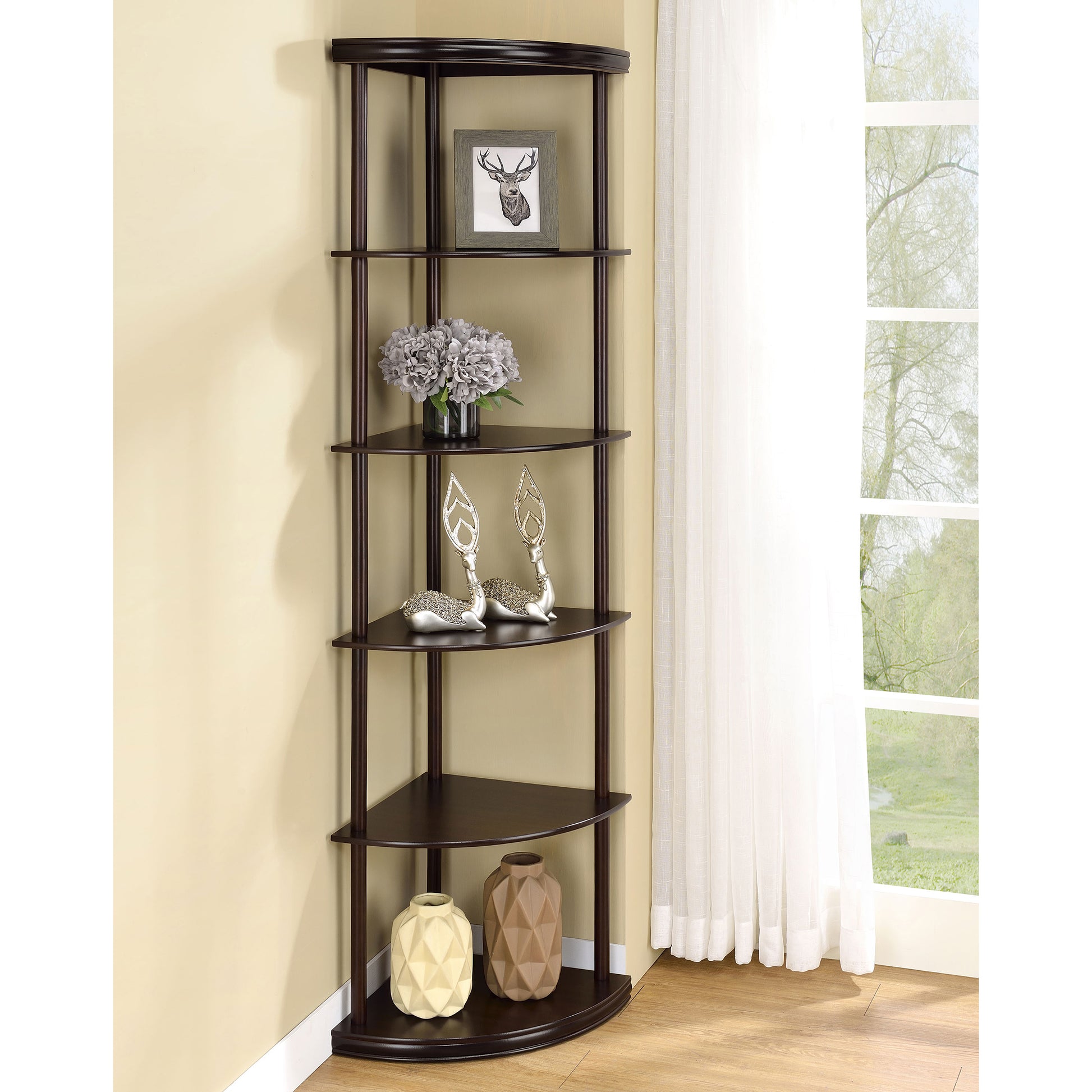 Cappuccino Corner Bookcase