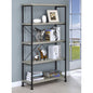 Grey Driftwood 4-shelf Bookcase