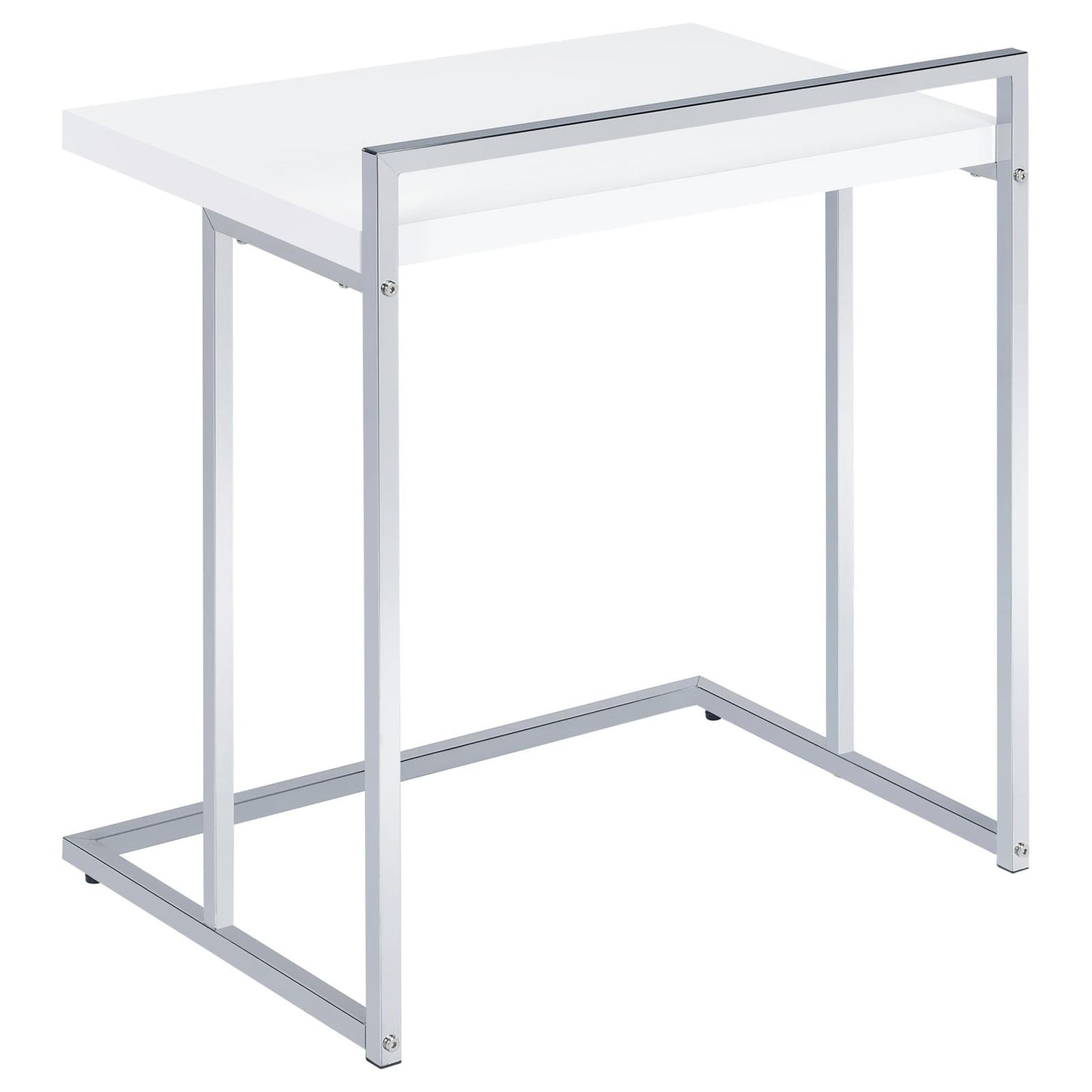 White Rectangular Snack Table - Modern Coffee Table