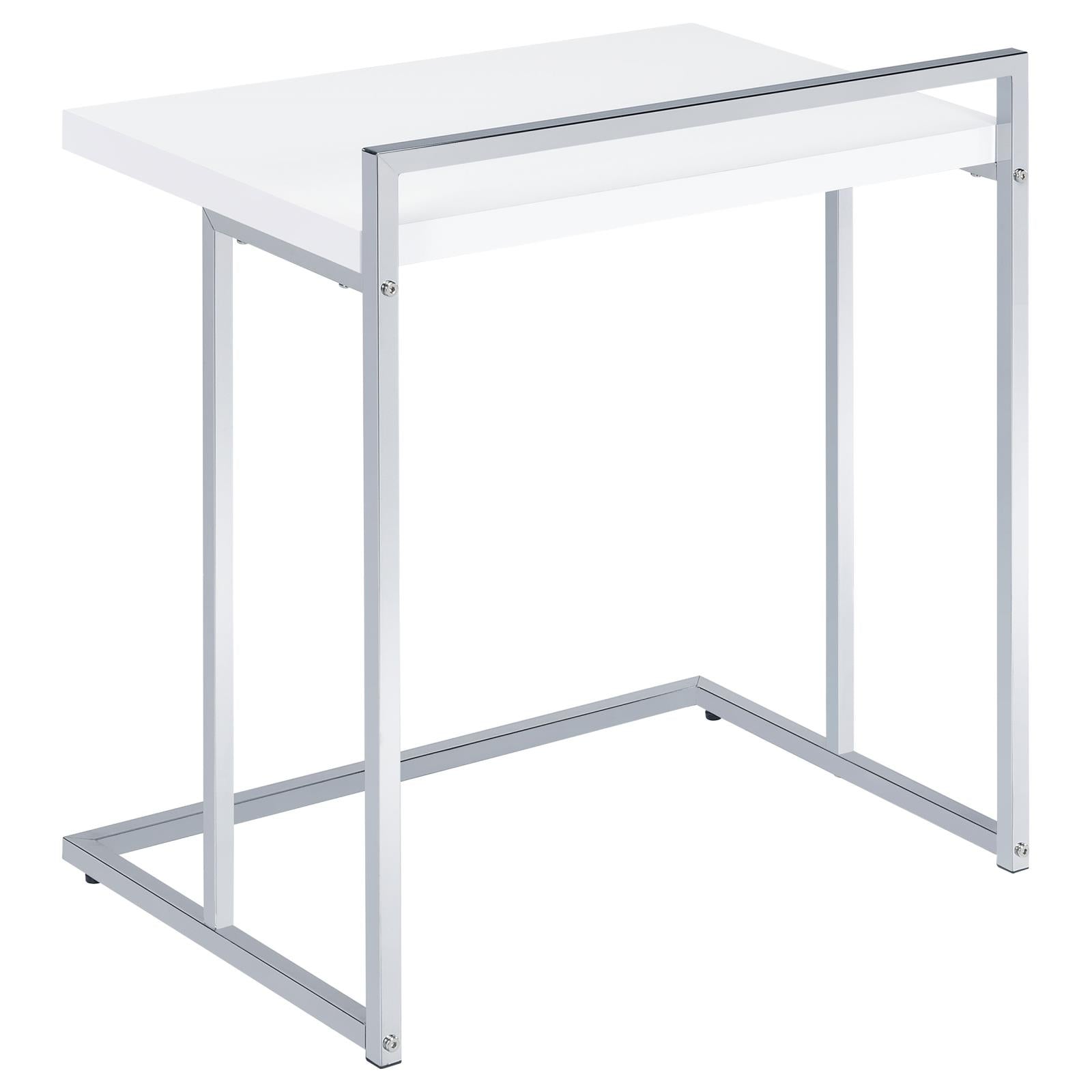 White Rectangular Snack Table - Modern Coffee Table